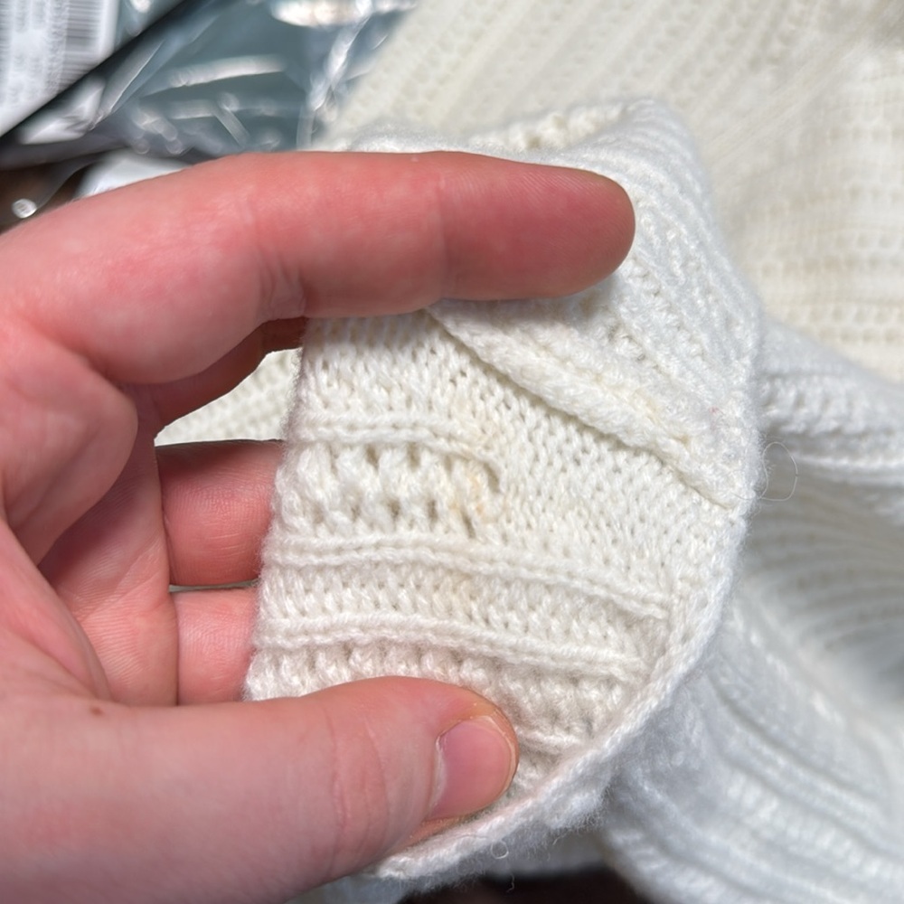 Madewell Pointelle-Stitch Mockneck Sweater in Heather Ivory - Picture 15 of 15
